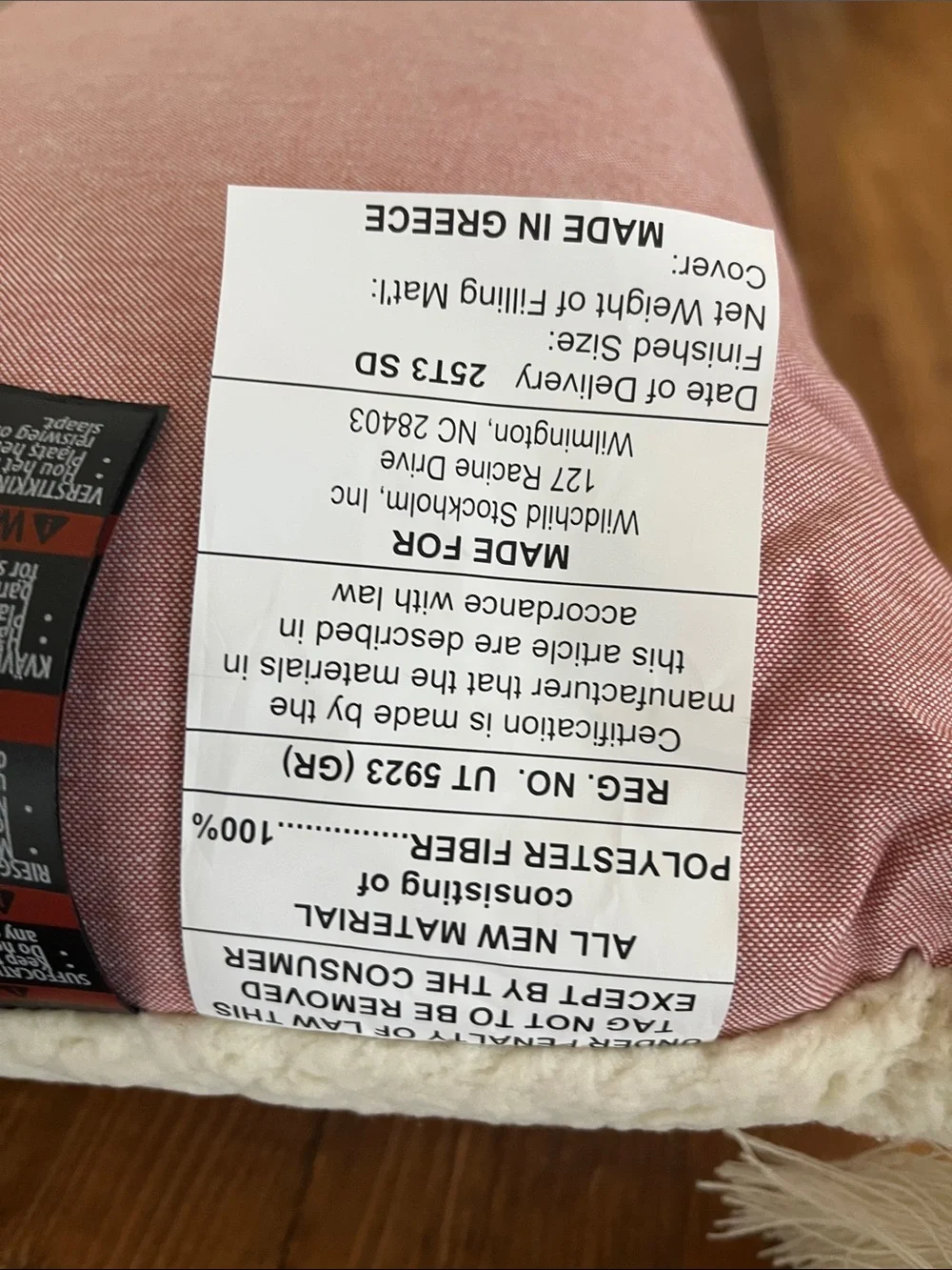 DOCK A TOT cosset body pillow NEW